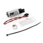 Bomba de combustible compacta DeatschWerks DW65C de 265 l/h con kit de instalación para BMW