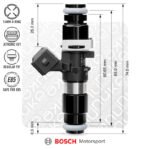 Inyector Bosch Nuke Performance 1462cc 65mm EV14L - Imagen 2