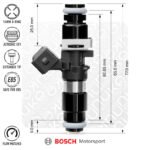 Inyector Bosch Nuke Performance 980cc 65mm EV14L, 4 unidades, flujo calibrado. - Imagen 4