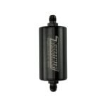 Filtro de combustible en línea Turbosmart 6AN de 10 µm, color negro.