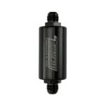 Filtro de combustible en línea Turbosmart 10AN de 10 µm, color negro.