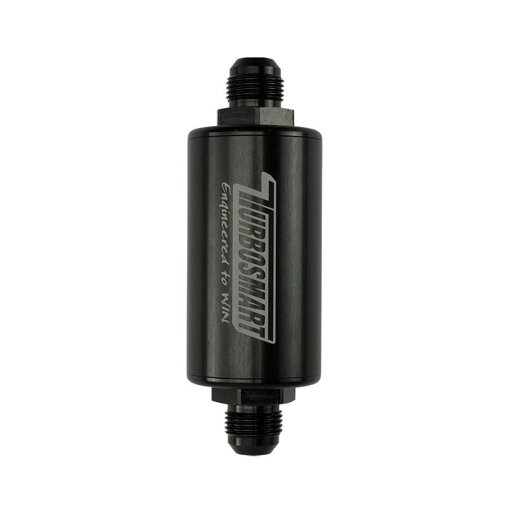 TS-0402-1135 Filtro de combustible en línea Turbosmart 10AN de 10 µm, color negro. - Imagen 1