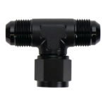 10AN Male Flare to Female Flare Swivel Tee on 90 DeatschWerks
