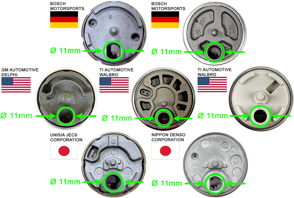 USA-RAD-13-1187-3 Bombas sin escobillas con base triple de Radium Engineering con entrada de 12 mm - Imagen 1