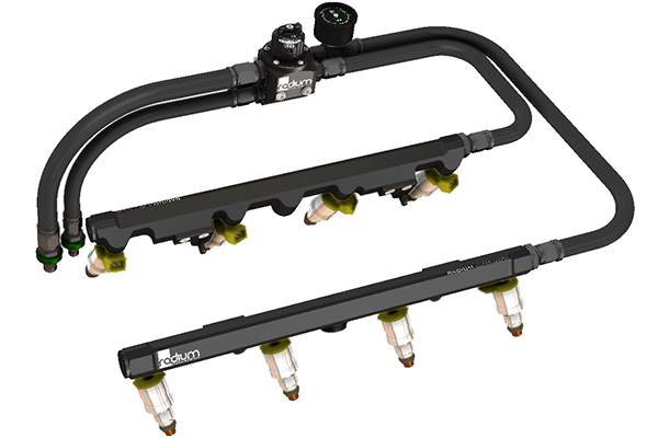 USA-RAD-20-1302-PK-1 Kit de tuberías para riel de combustible Radium Engineering para Ford 302 351 Windsor - Imagen 1