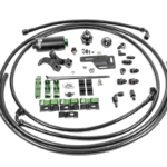 Kit de tuberías para soporte de combustible con filtro de acero inoxidable Radium Engineering para Mitsubishi EVO 1-6