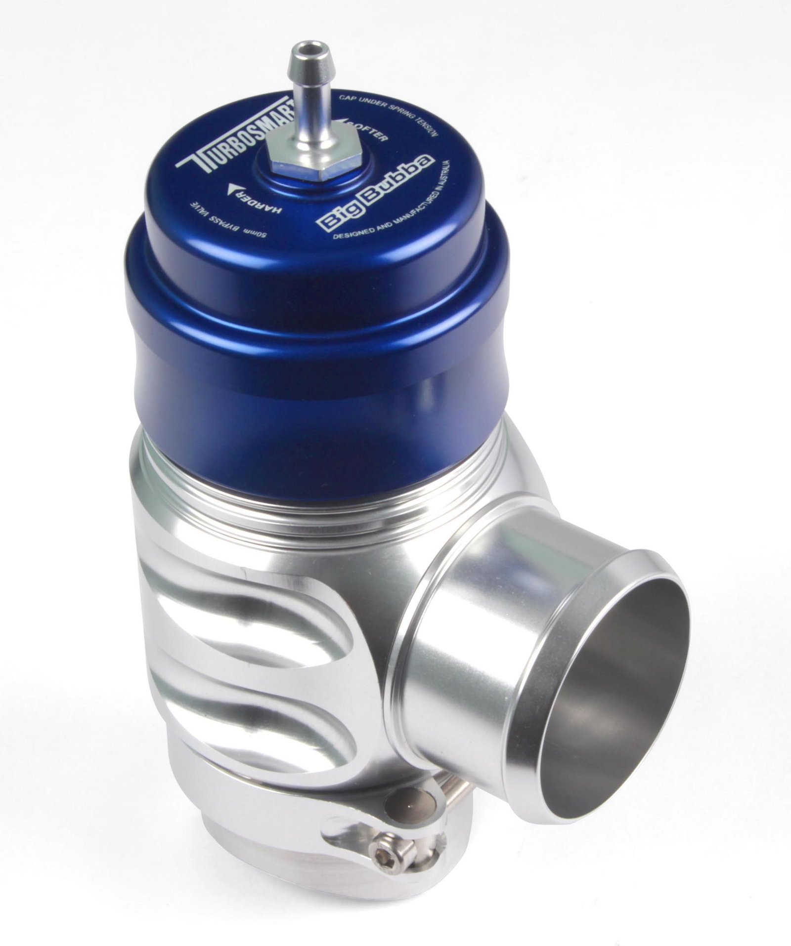 blow-off-turbosmart-big-bubba-plumb-back-blue-silver Soplador Turbosmart Big Bubba Plumb Back - Azul/Plata - Imagen 1