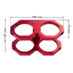 Soporte de montaje para bomba de combustible doble JRspec de 60 mm, tipo 2, rojo - Imagen 6